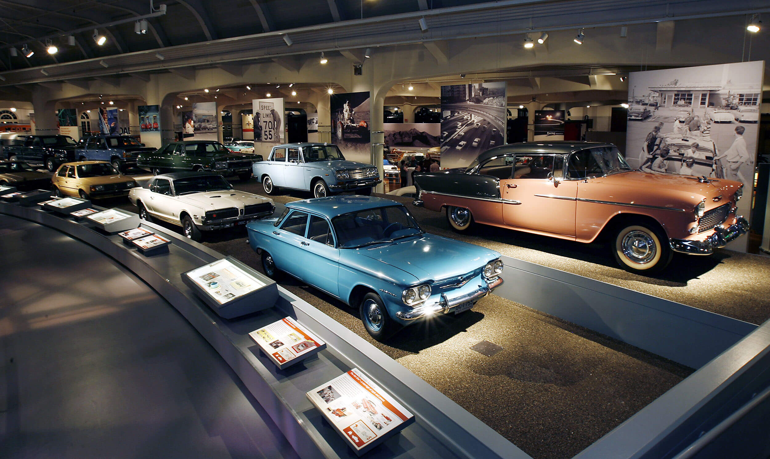 Cars on display at the Henry Ford Museum