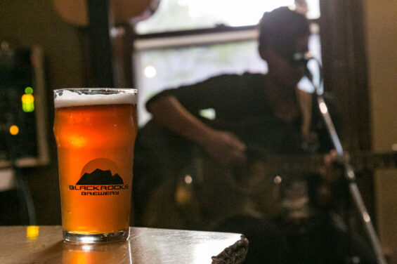 pint of beer with live music at blackrocks brewery in Marquette, MI