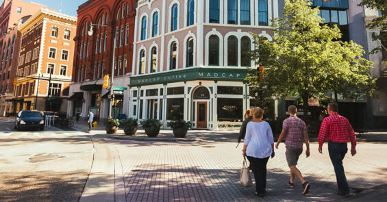 people walking in grand rapids