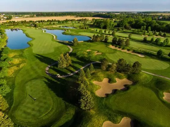 Aerial of the Fortress Golf Course in Frankenmuth.